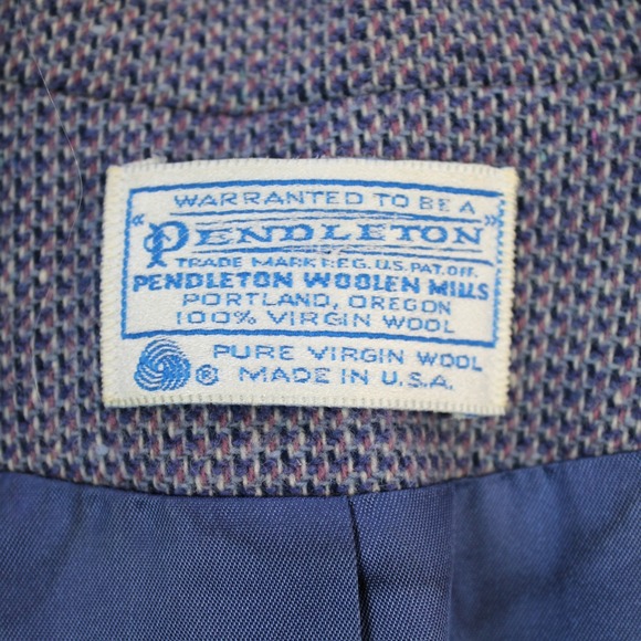 Vintage Pendleton Womens Tweed Blazer L/XL Preppy Academia Heritage Quiet Luxury - Picture 8 of 9